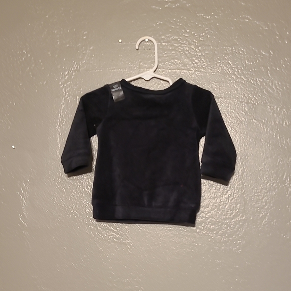 First Impressions Black Velour Top with Bow Design 3-6 Months NWT - Picture 2 of 8